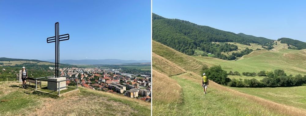 La collina con la croce forse un tempo ospitava l'insediamento dacico di Singidava [Foto: Maria Teresa Natale, CC BY NC SA]